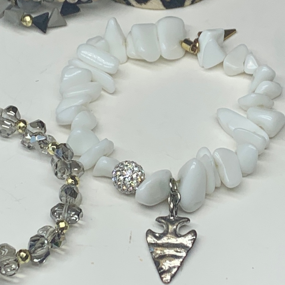 Euc Erimish Arrowhead Stack 5 Stretch Bracelets &… - image 7